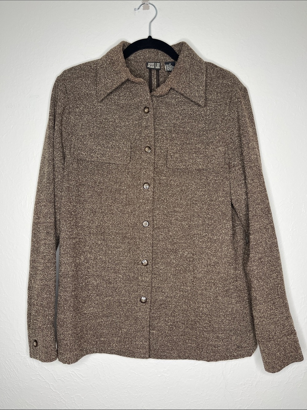 Vintage Jessi Lee Wool Blend Brown Shacket - Size 8 Fall Winter Capsule Heritage